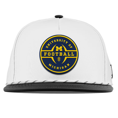 University of Michigan "Michigan Football Legacy" Flat 5 Panel Rope White/Black