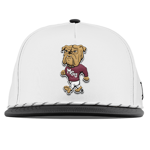 Mississippi State University "Mississippi State Bully" Flat 5 Panel Rope White/Black