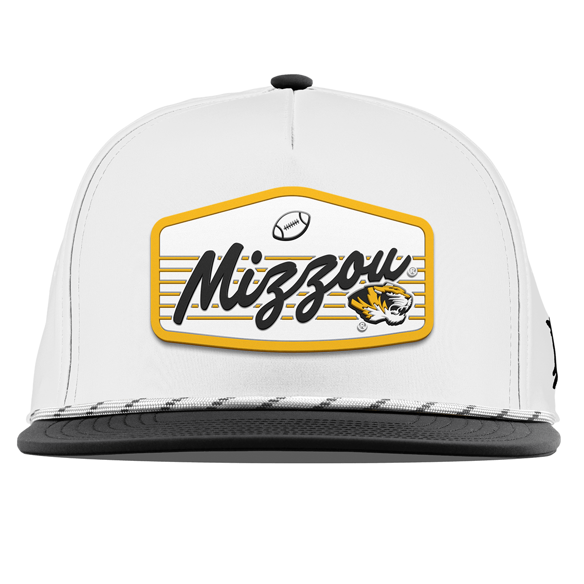 University of Missouri "Missouri Football Legacy" Flat 5 Panel Rope White/Black