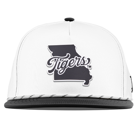 University of Missouri "Missouri Tigers State Script" Flat 5 Panel Rope White/Black