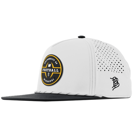 University of Missouri "Mizzou Football" Flat 5 Panel Rope White/Black