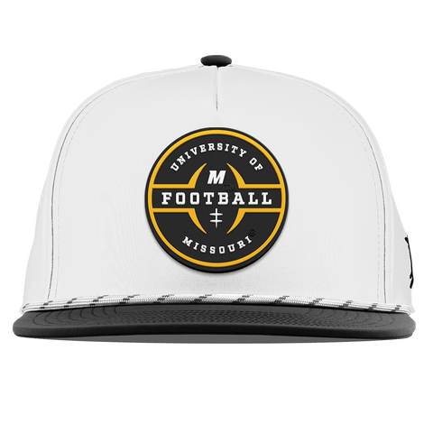 University of Missouri "Mizzou Football" Flat 5 Panel Rope White/Black