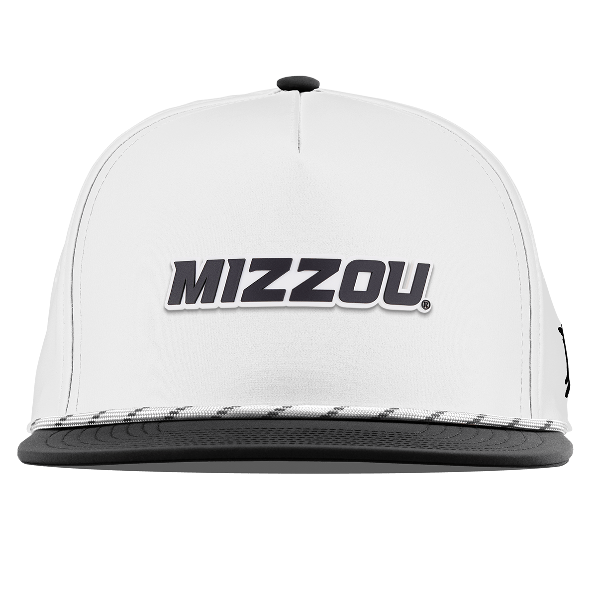 University of Missouri "Mizzou Block" Flat 5 Panel Rope White/Black
