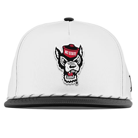 North Carolina State "NC State Team Logo" Flat 5 Panel Rope White/Black
