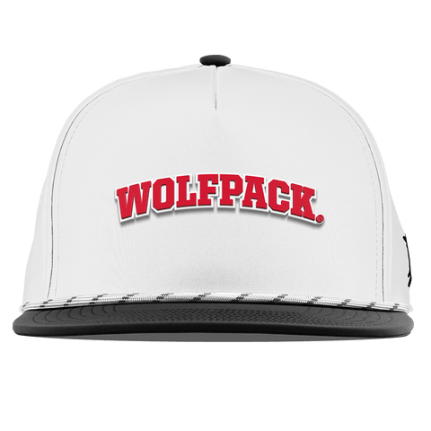 North Carolina State "NC State Wolfpack" Flat 5 Panel Rope White/Black