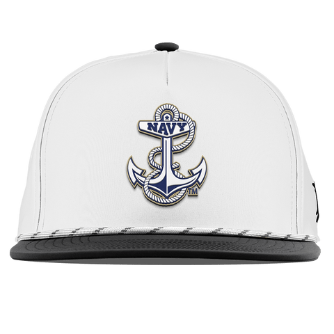 United States Naval Academy "Naval Academy Midshipman" Flat 5 Panel Rope White/Black