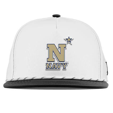 United States Naval Academy "Naval Academy Team Logo Gold" Flat 5 Panel Rope White/Black