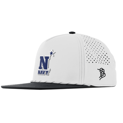 United States Naval Academy "Naval Academy Team Logo Navy" Flat 5 Panel Rope White/Black