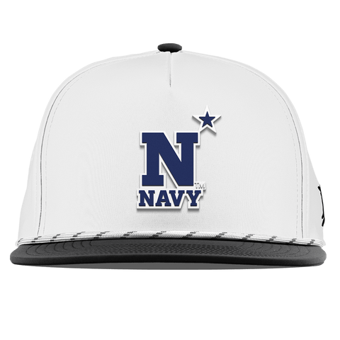 United States Naval Academy "Naval Academy Team Logo Navy" Flat 5 Panel Rope White/Black