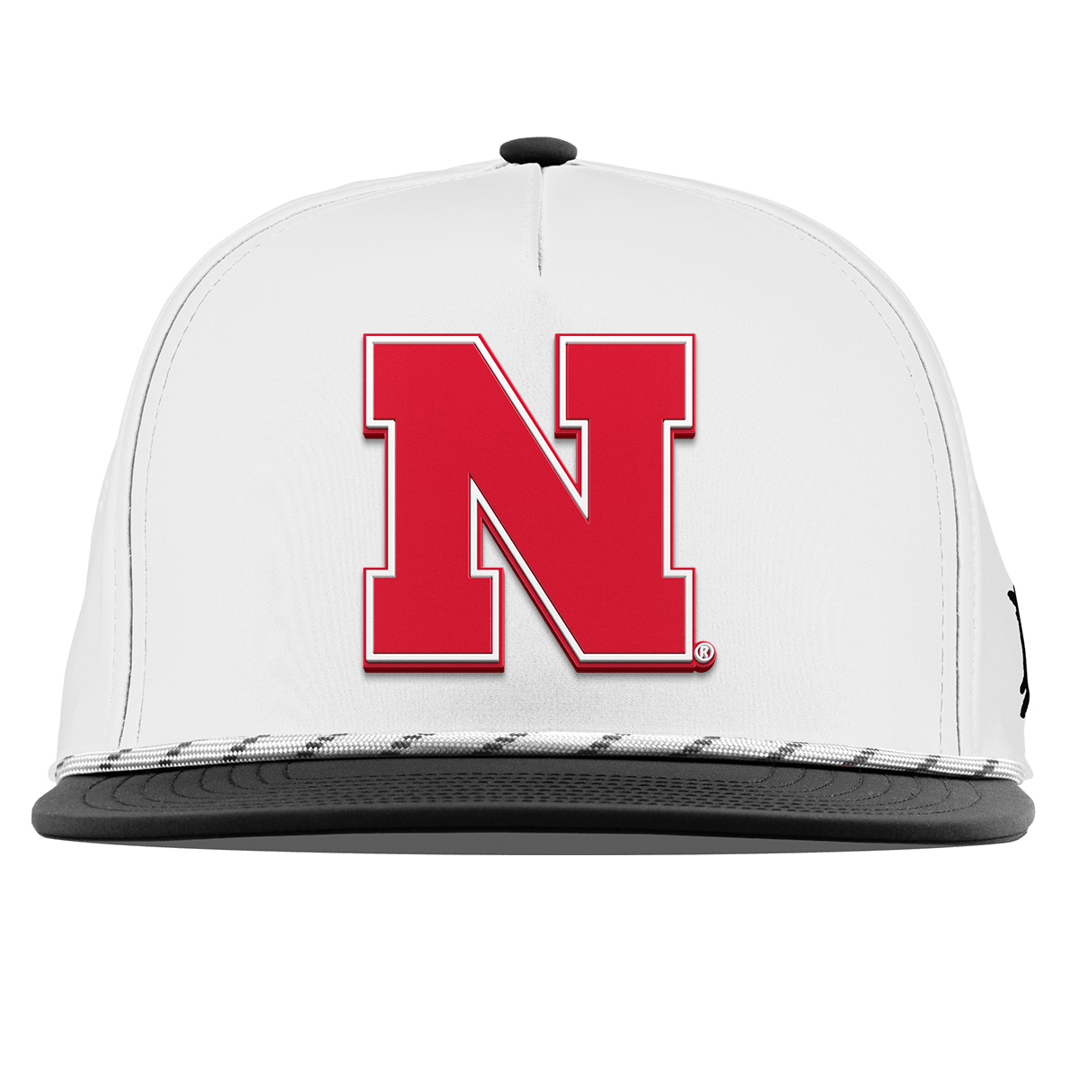 University of Nebraska "Nebraska Team Logo" Flat 5 Panel Rope White/Black