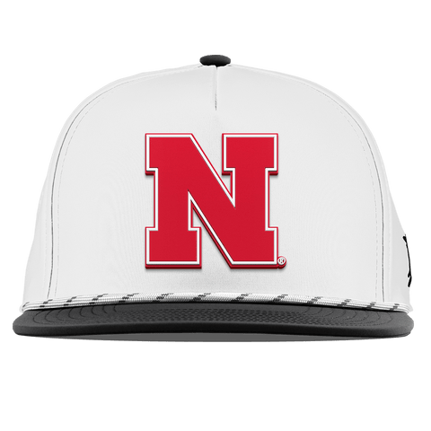 University of Nebraska "Nebraska Team Logo" Flat 5 Panel Rope White/Black