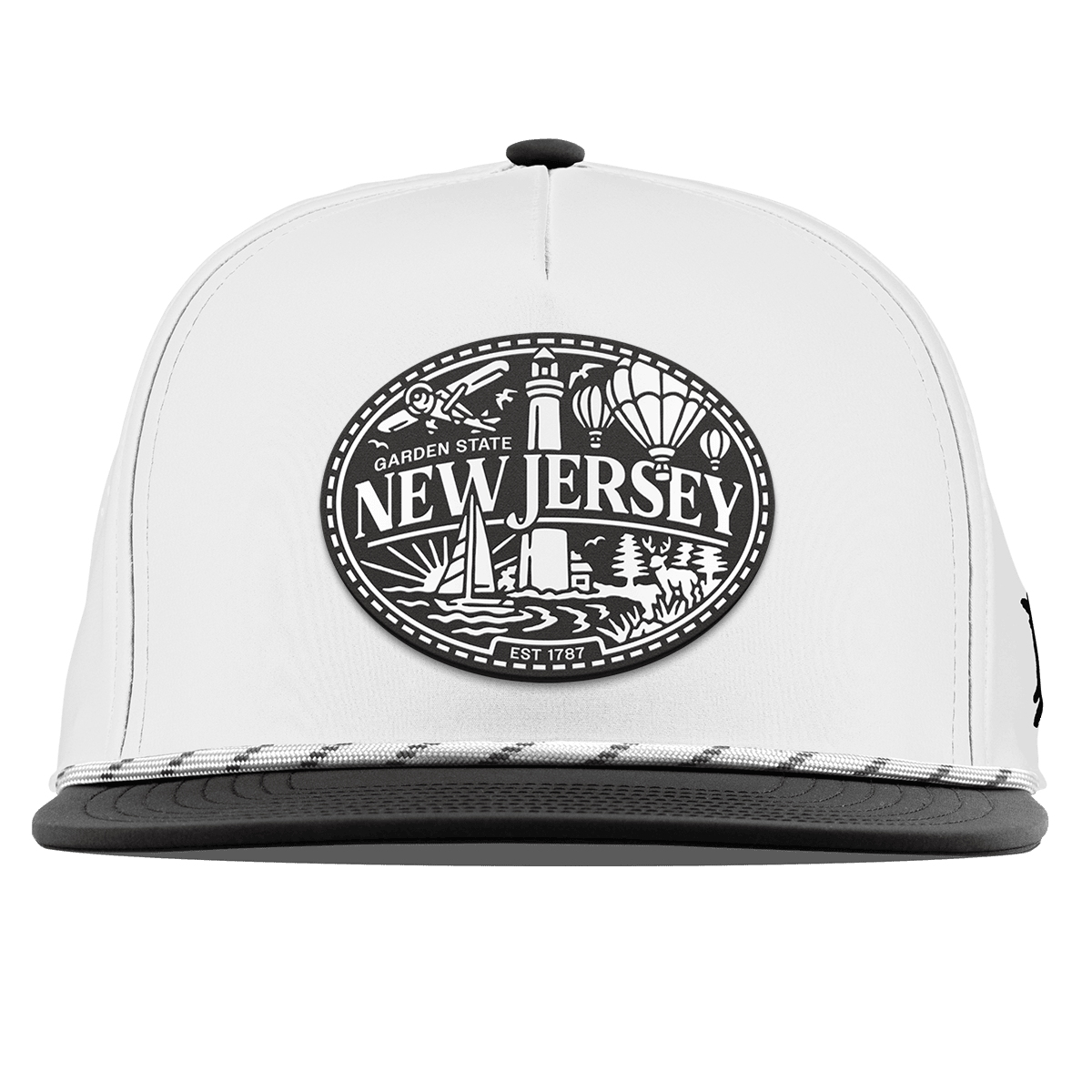 New Jersey Traveler Flat 5 Panel Rope White/Black