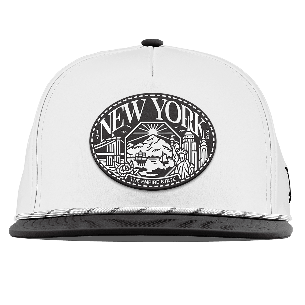 New York Traveler Flat 5 Panel Rope White/Black