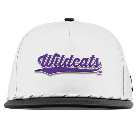 Northwestern University "Northwestern Wildcats Script" Flat 5 Panel Rope White/Black