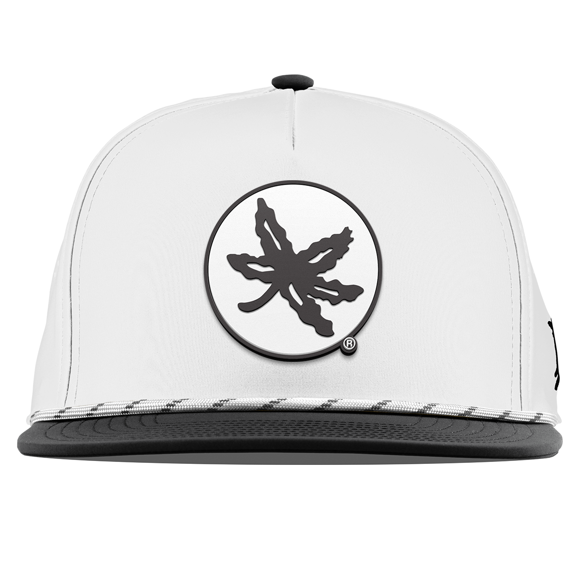Ohio State University "OSU Buckeye Logo" Flat 5 Panel Rope White/Black