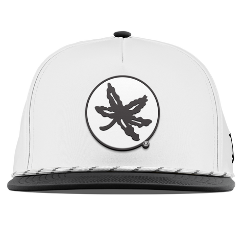 Ohio State University "OSU Buckeye Logo" Flat 5 Panel Rope White/Black