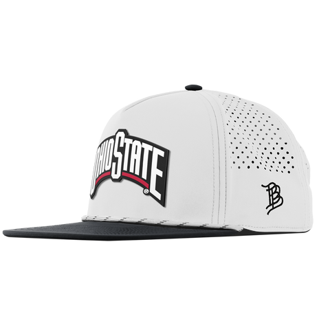 Ohio State University "Ohio State Block" Flat 5 Panel Rope White/Black