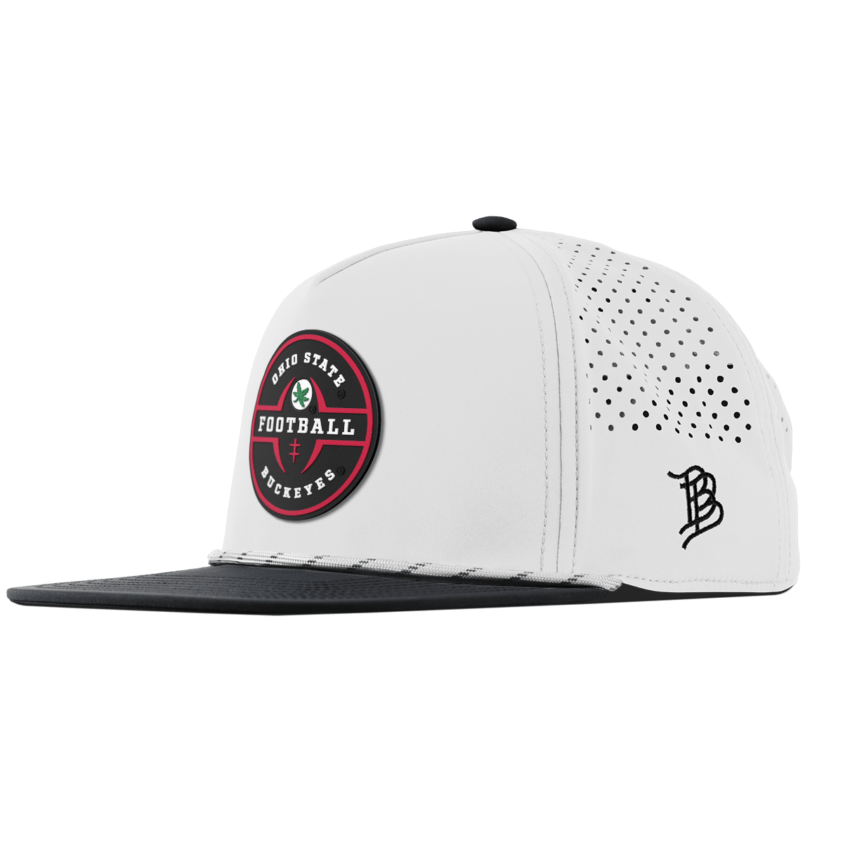 Ohio State University "Ohio State Football Legacy" Flat 5 Panel Rope White/Black