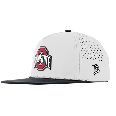 Ohio State University "Ohio State Gray Team Logo" Flat 5 Panel Rope White/Black
