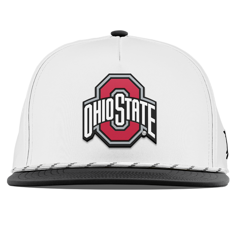 Ohio State University "Ohio State Gray Team Logo" Flat 5 Panel Rope White/Black