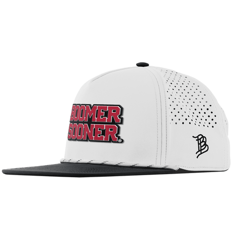 University of Oklahoma "Oklahoma Block" Flat 5 Panel Rope White/Black
