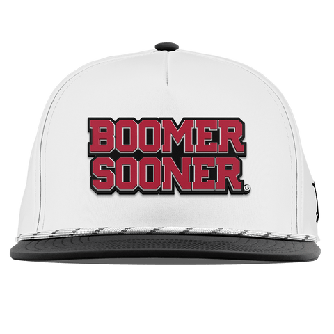 University of Oklahoma "Oklahoma Block" Flat 5 Panel Rope White/Black