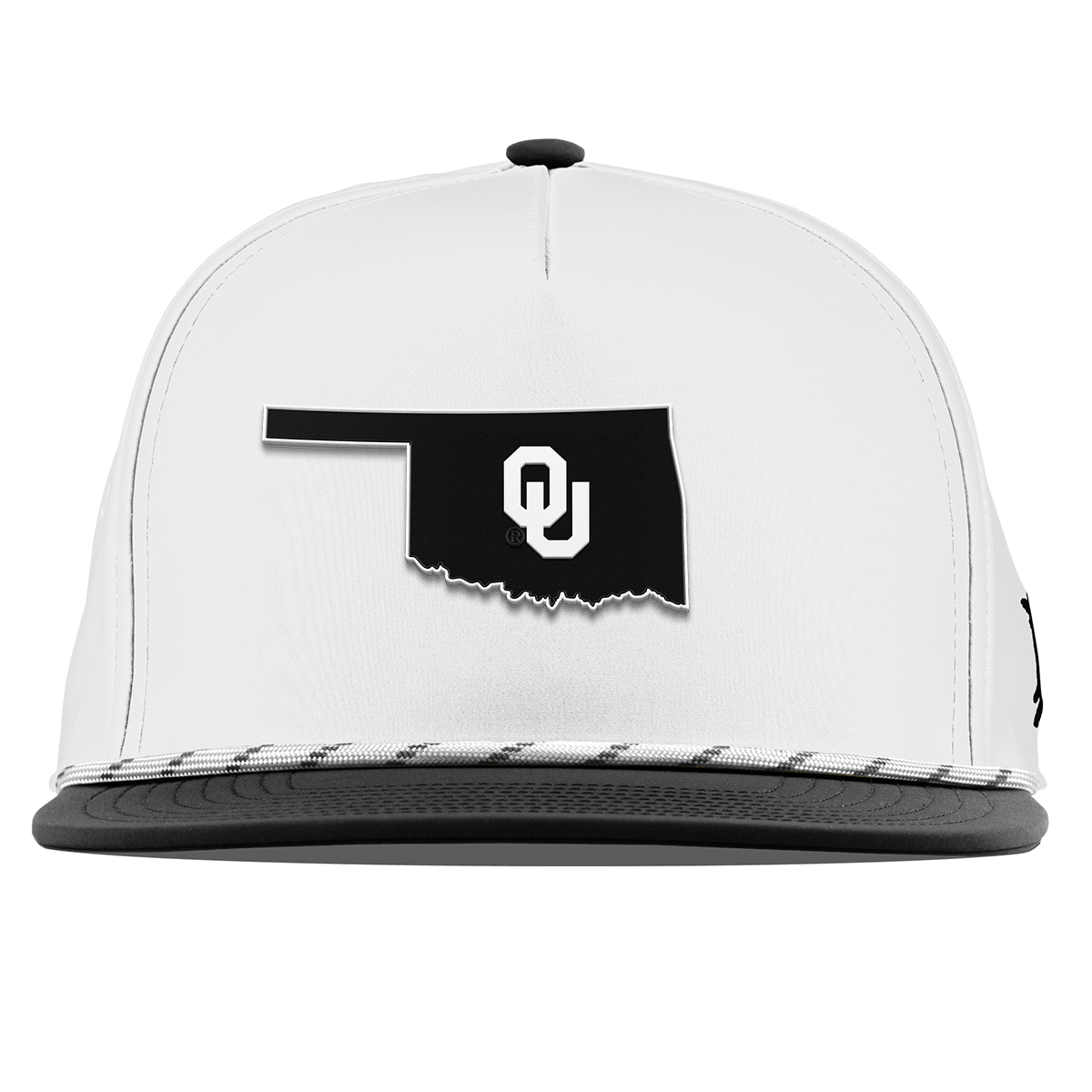 University of Oklahoma "Oklahoma Vintage Series" Flat 5 Panel Rope White/Black