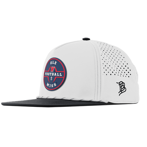 University of Mississippi "Ole Miss Football Legacy" Flat 5 Panel Rope White/Black