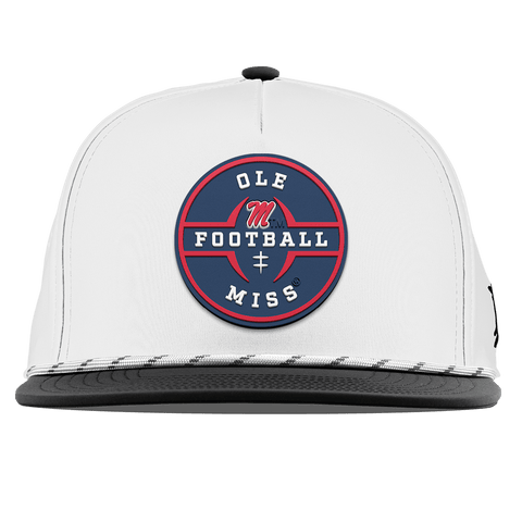 University of Mississippi "Ole Miss Football Legacy" Flat 5 Panel Rope White/Black