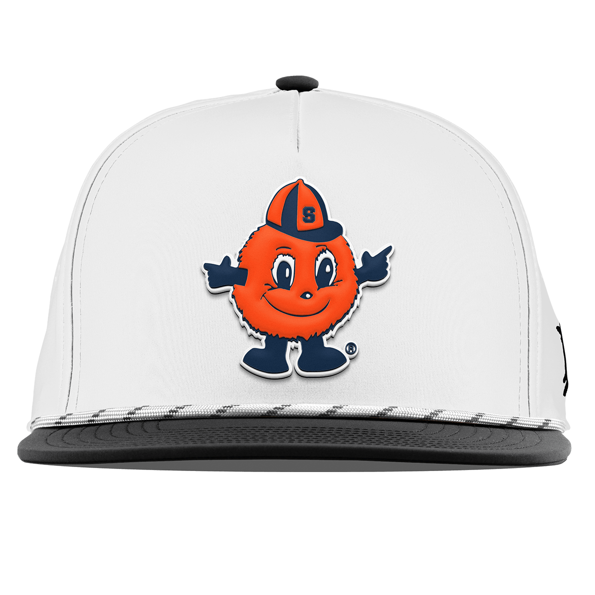 Syracuse University "Otto The Orange" Flat 5 Panel Rope White/Black