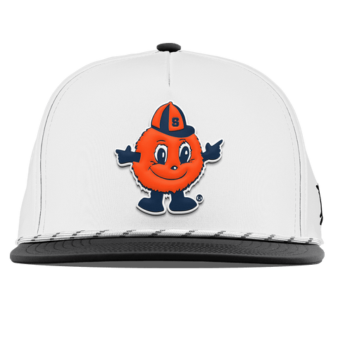 Syracuse University "Otto The Orange" Flat 5 Panel Rope White/Black