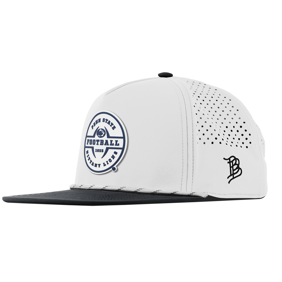 Penn State University "Penn State Football Legacy" Flat 5 Panel Rope White/Black