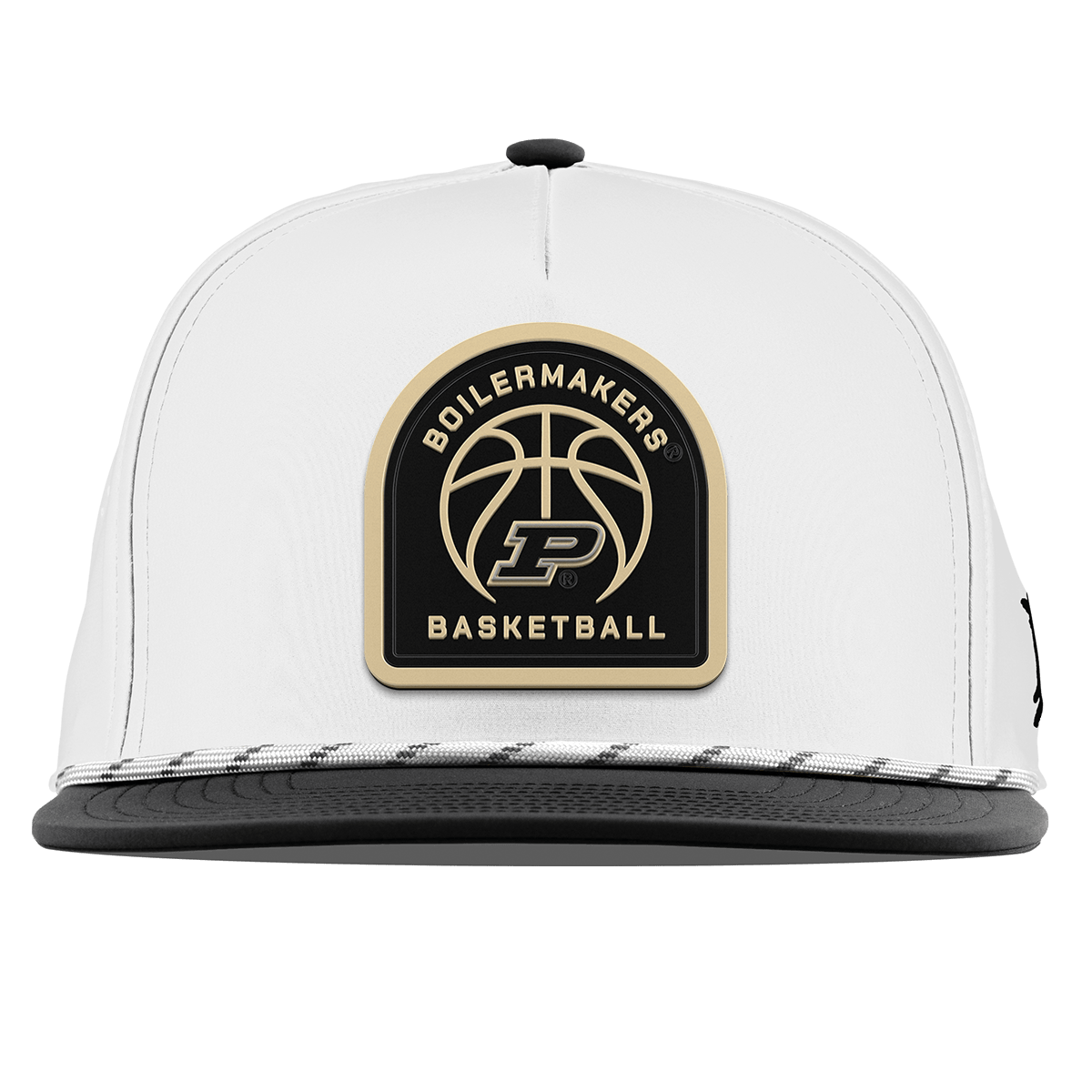 Purdue University "Purdue Basketball" Flat 5 Panel Rope White/Black