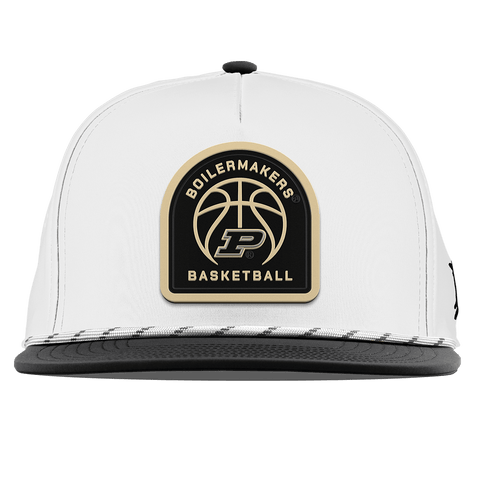 Purdue University "Purdue Basketball" Flat 5 Panel Rope White/Black
