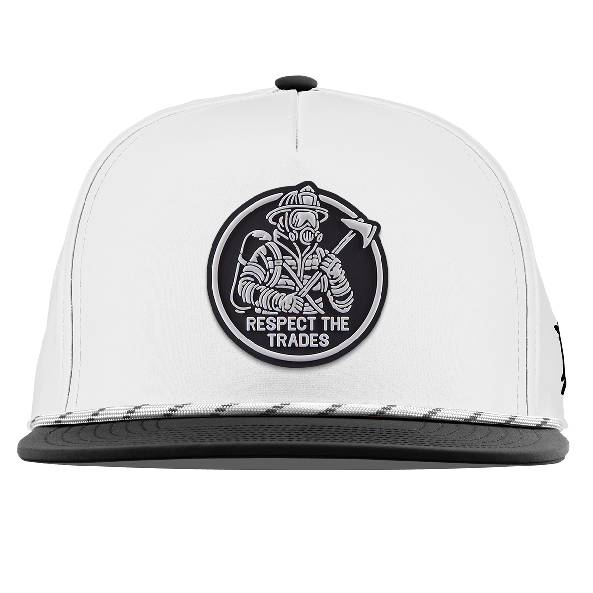 Respect The Trades Firefighter Flat 5 Panel Rope White/Black