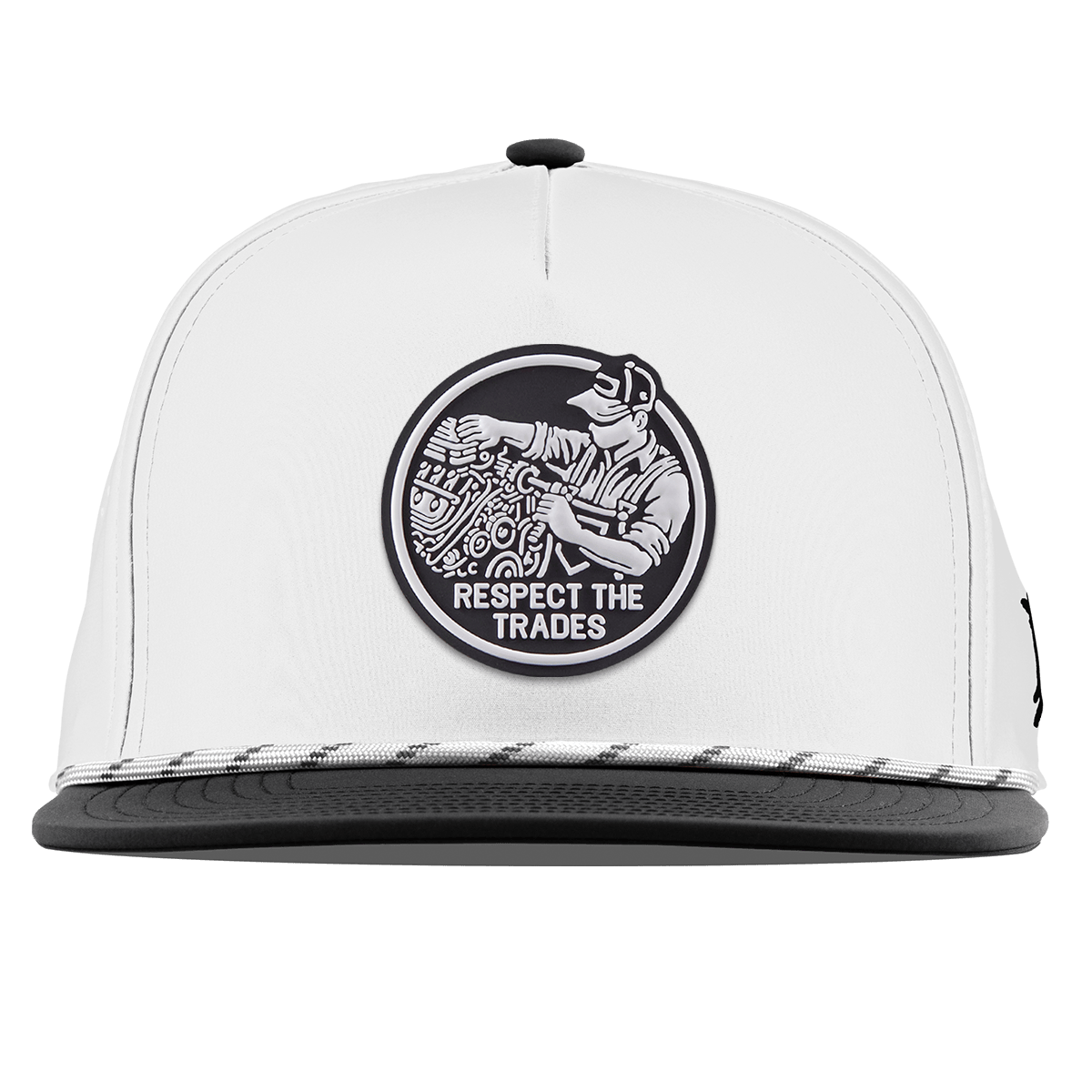Respect The Trades Mechanic Flat 5 Panel Rope White/Black