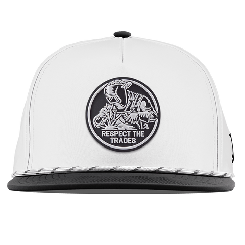 Respect The Trades Welder Flat 5 Panel Rope White/Black