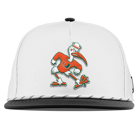 University of Miami "Sebastian the Ibis" Flat 5 Panel Rope White/Black