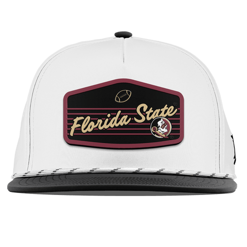 Florida State University "Seminole Football" Flat 5 Panel Rope White/Black