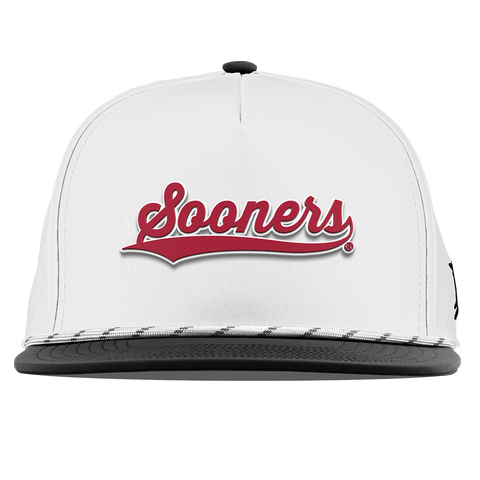 University of Oklahoma "Sooners Script" Flat 5 Panel Rope White/Black