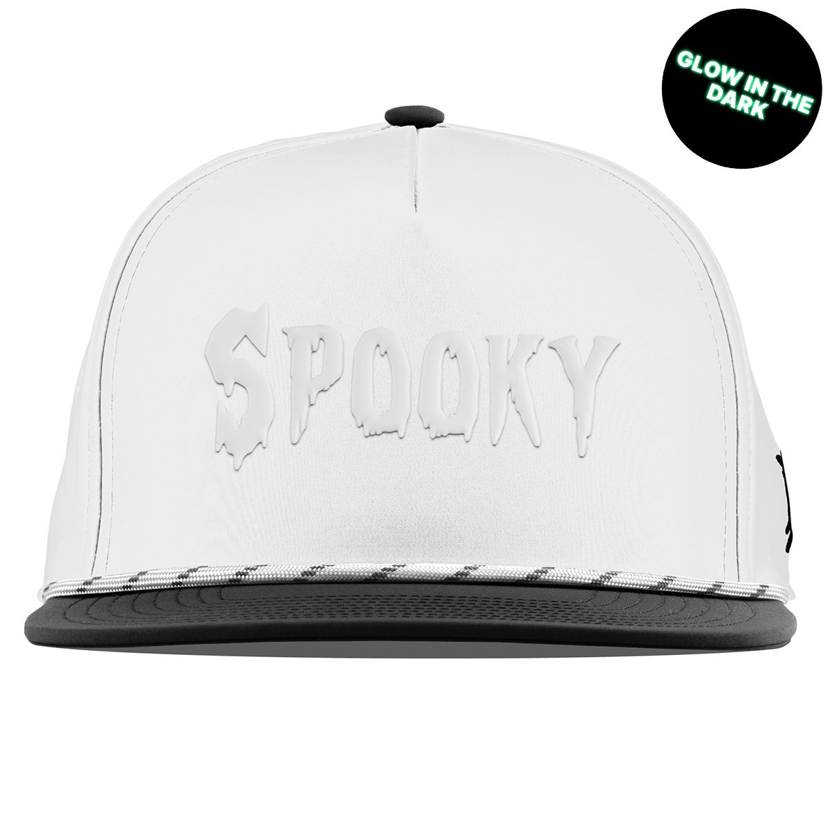 Spooky Glow Flat 5 Panel Rope White/Black