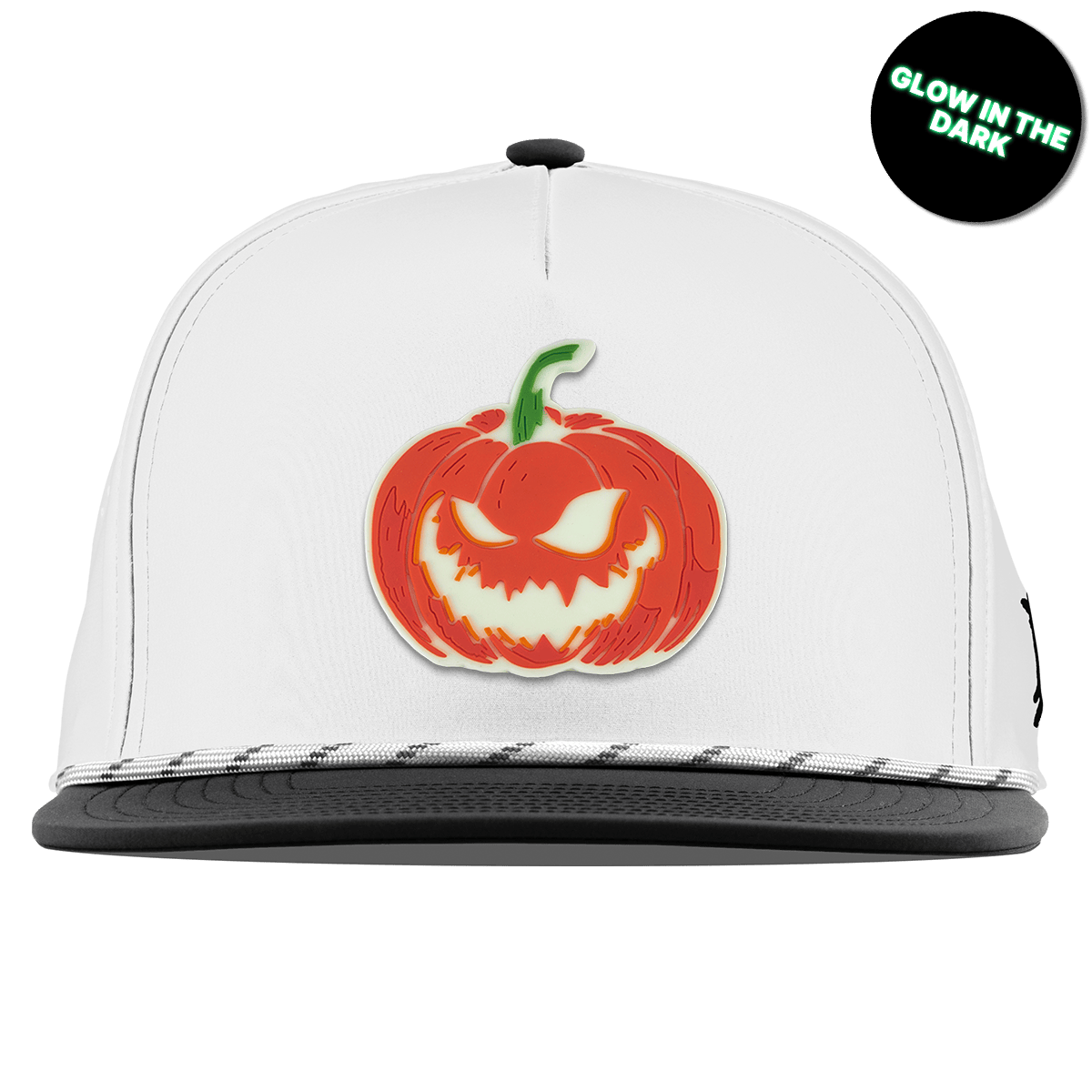 Jack-O-Lantern Glow Flat 5 Panel Rope White/Black