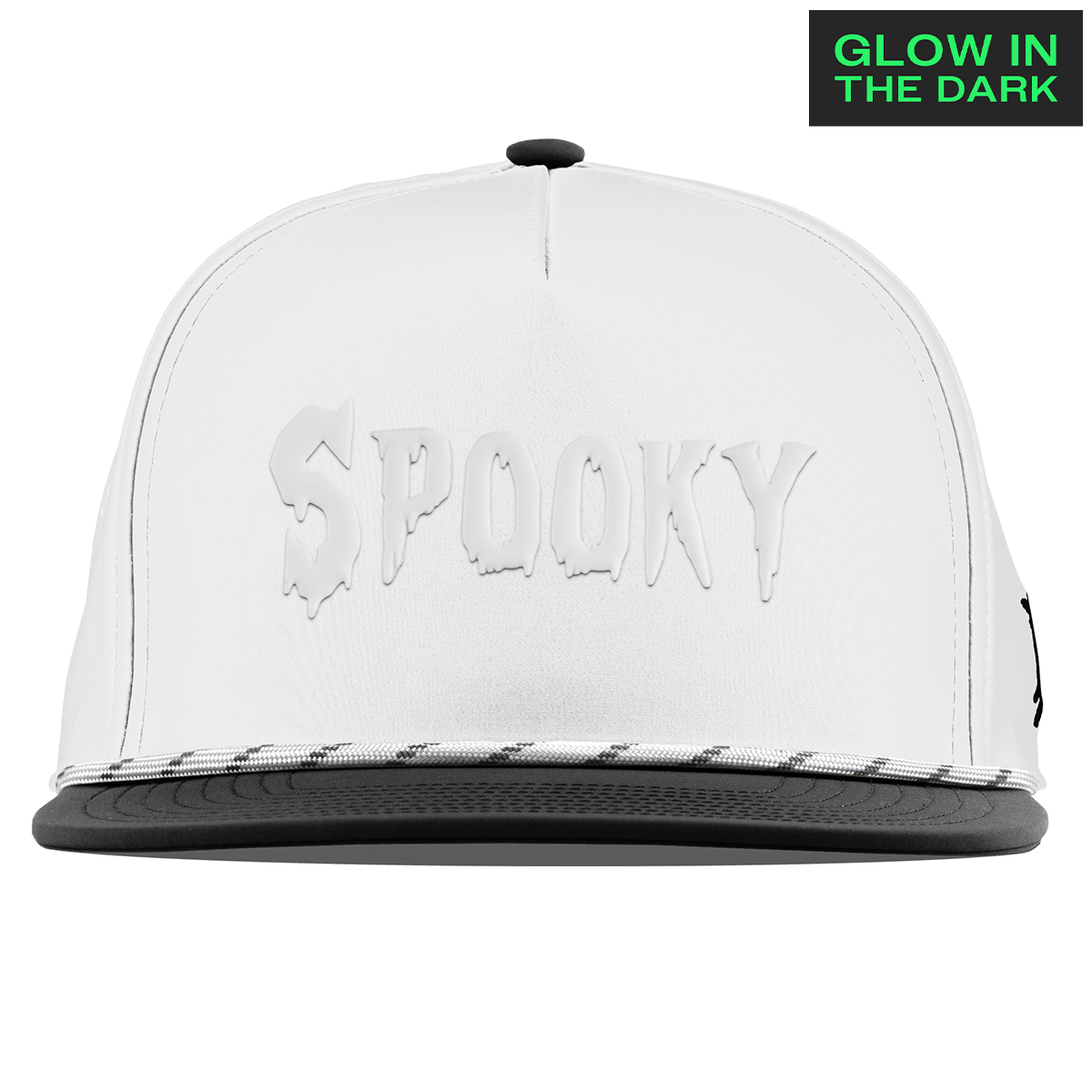 Spooky Glow Flat 5 Panel Rope White/Black