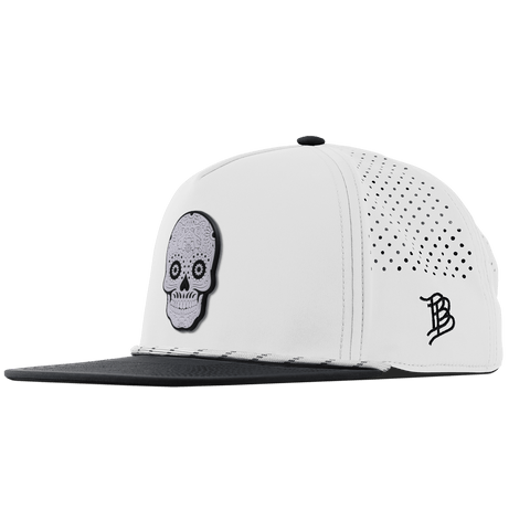 Sugar Skull PVC Flat 5 Panel Rope White/Black