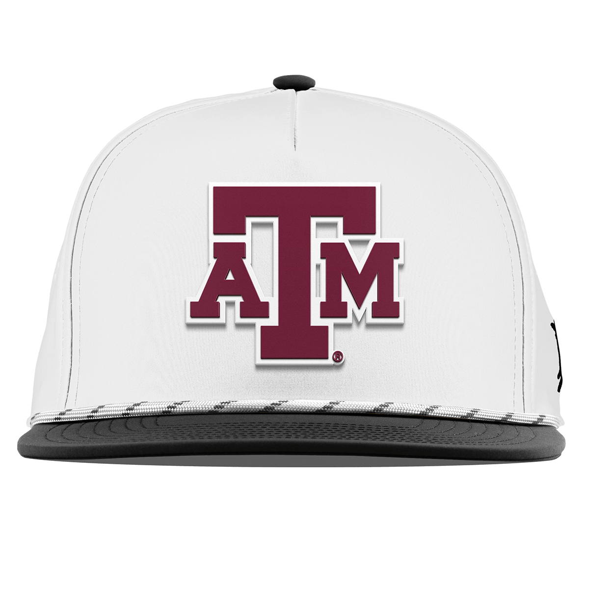 Texas A&M University "Texas A&M Block" Flat 5 Panel Rope White/Black
