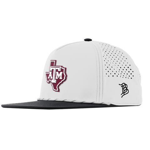Texas A&M University "Texas A&M Outline" Flat 5 Panel Rope White/Black