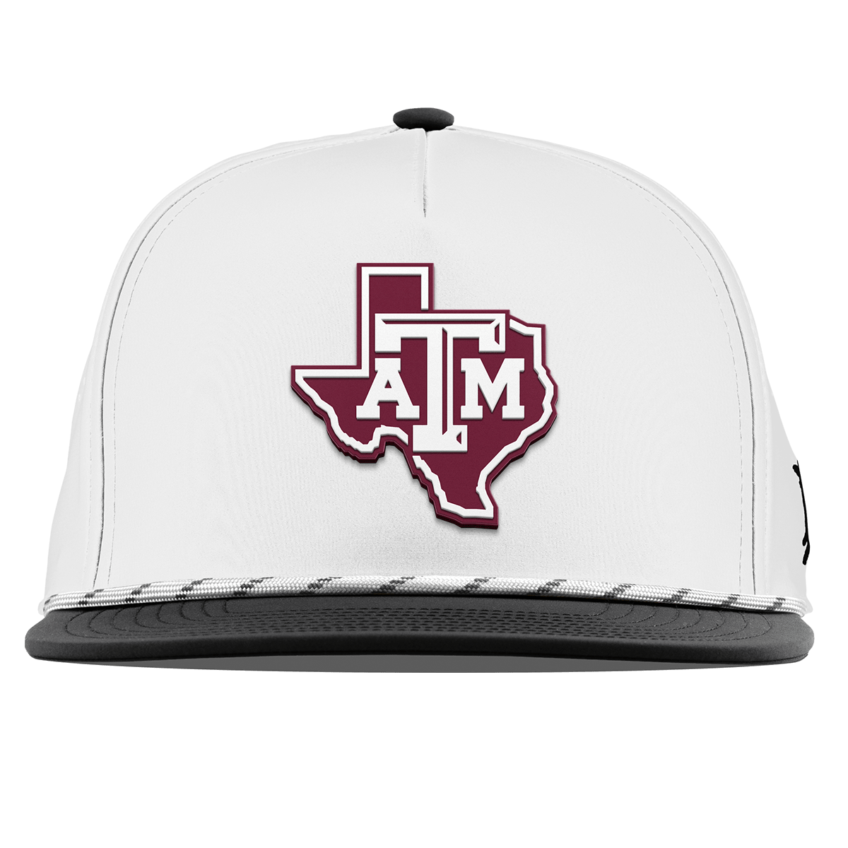 Texas A&M University "Texas A&M Outline" Flat 5 Panel Rope White/Black