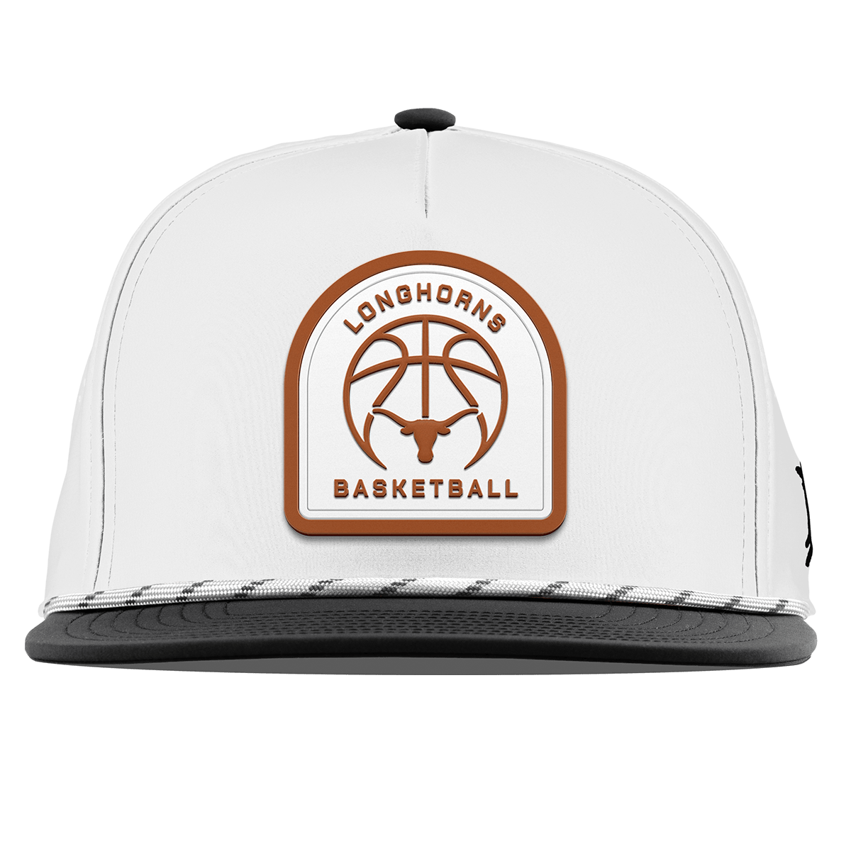 University of Texas "Texas Basketball" Flat 5 Panel Rope White/Black
