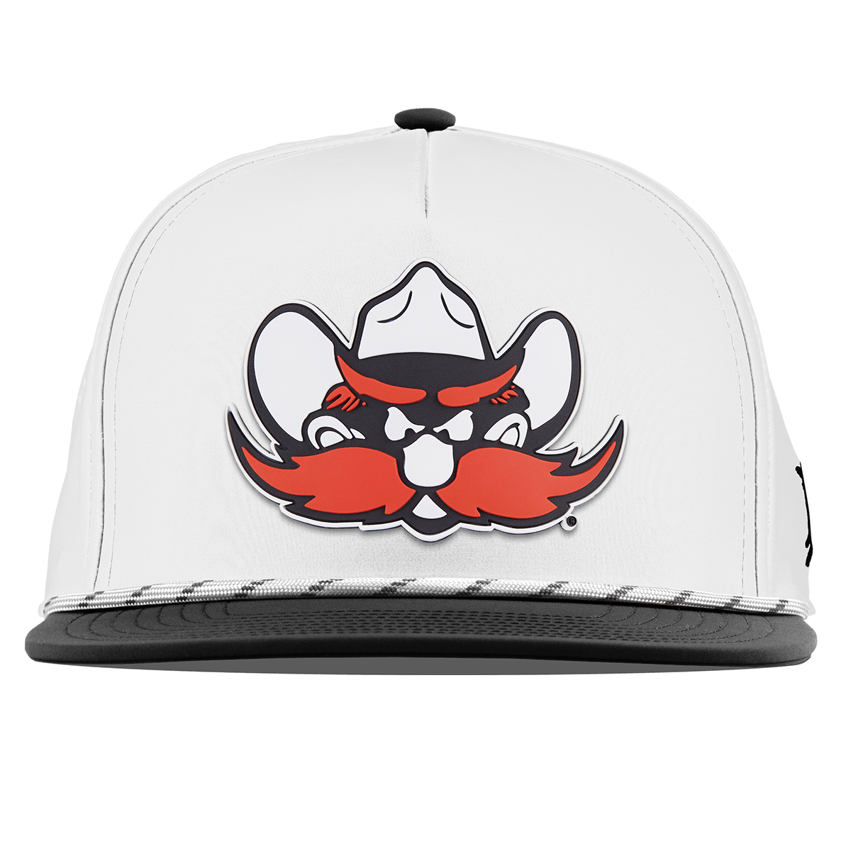 Texas Tech University "Texas Tech Raider Red" Flat 5 Panel Rope White/Black