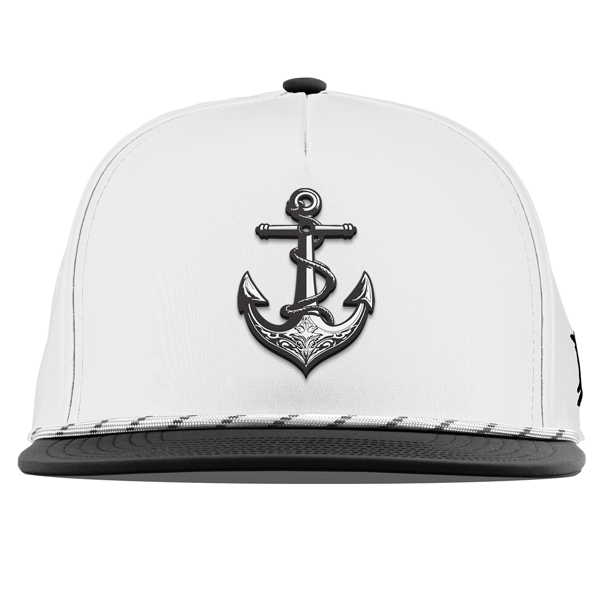 The Deeps Anchor Flat 5 Panel Rope White/Black